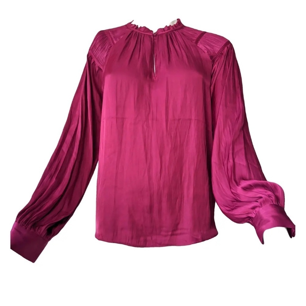 Rachel Zoe Magenta long sleeve Blouse top. Women’s XS